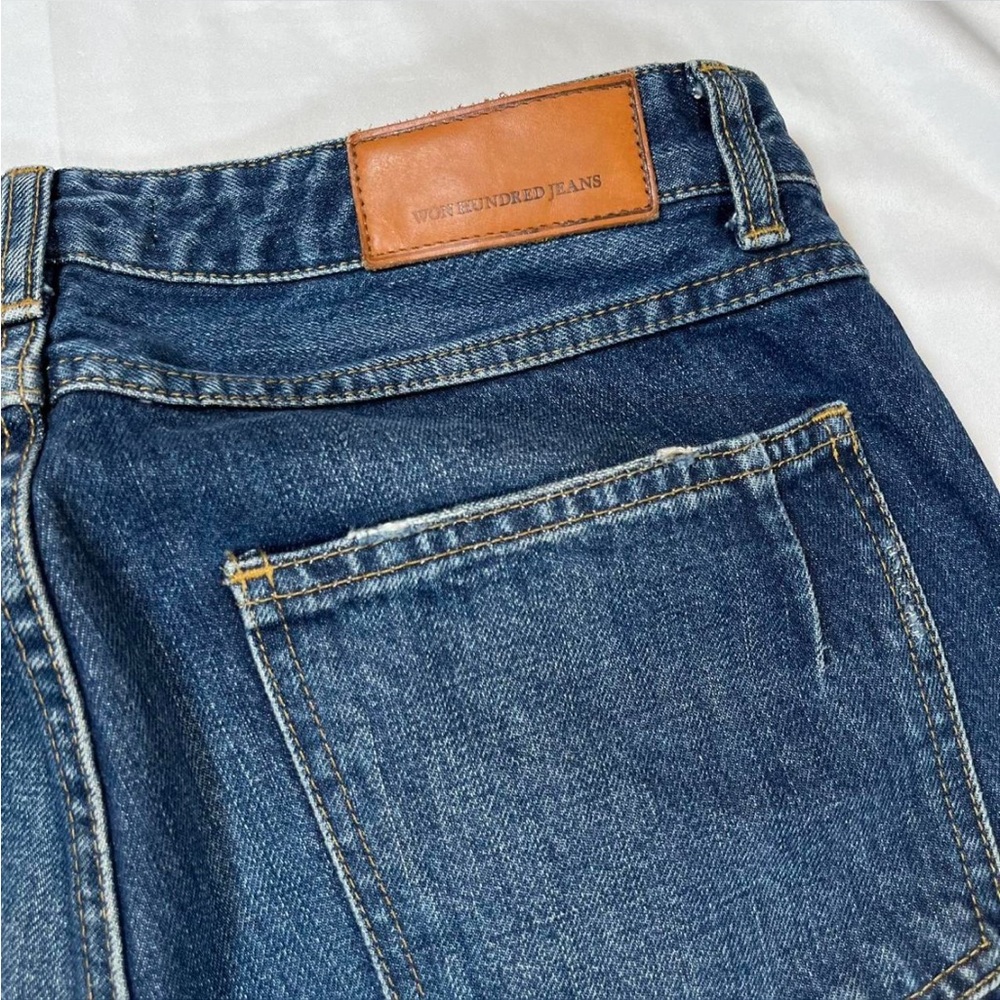 Won Hundred Jeans Nathalie Cropped Relaxed Straight Leg Size 29 - Picture 9 of 9